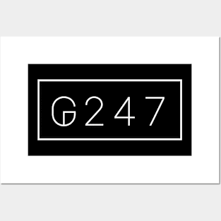 G247 logo white Posters and Art